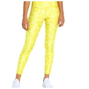 Wildfox Sweat Womens Lemon Slice Print High Waisted Leggings Yellow White Small